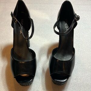 Studded party platform heels. Worn once.
